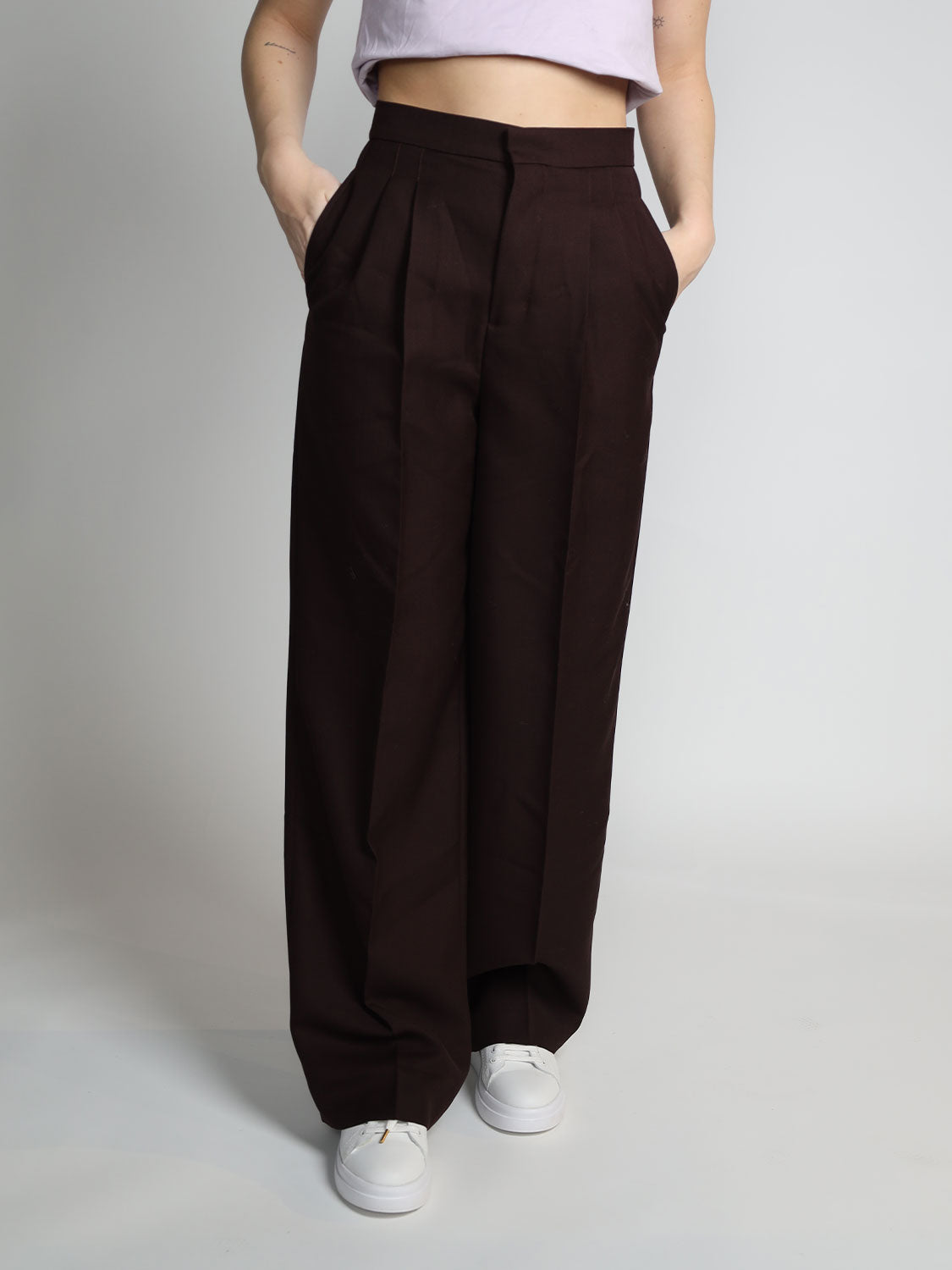 Anzughose mit weitem Bein