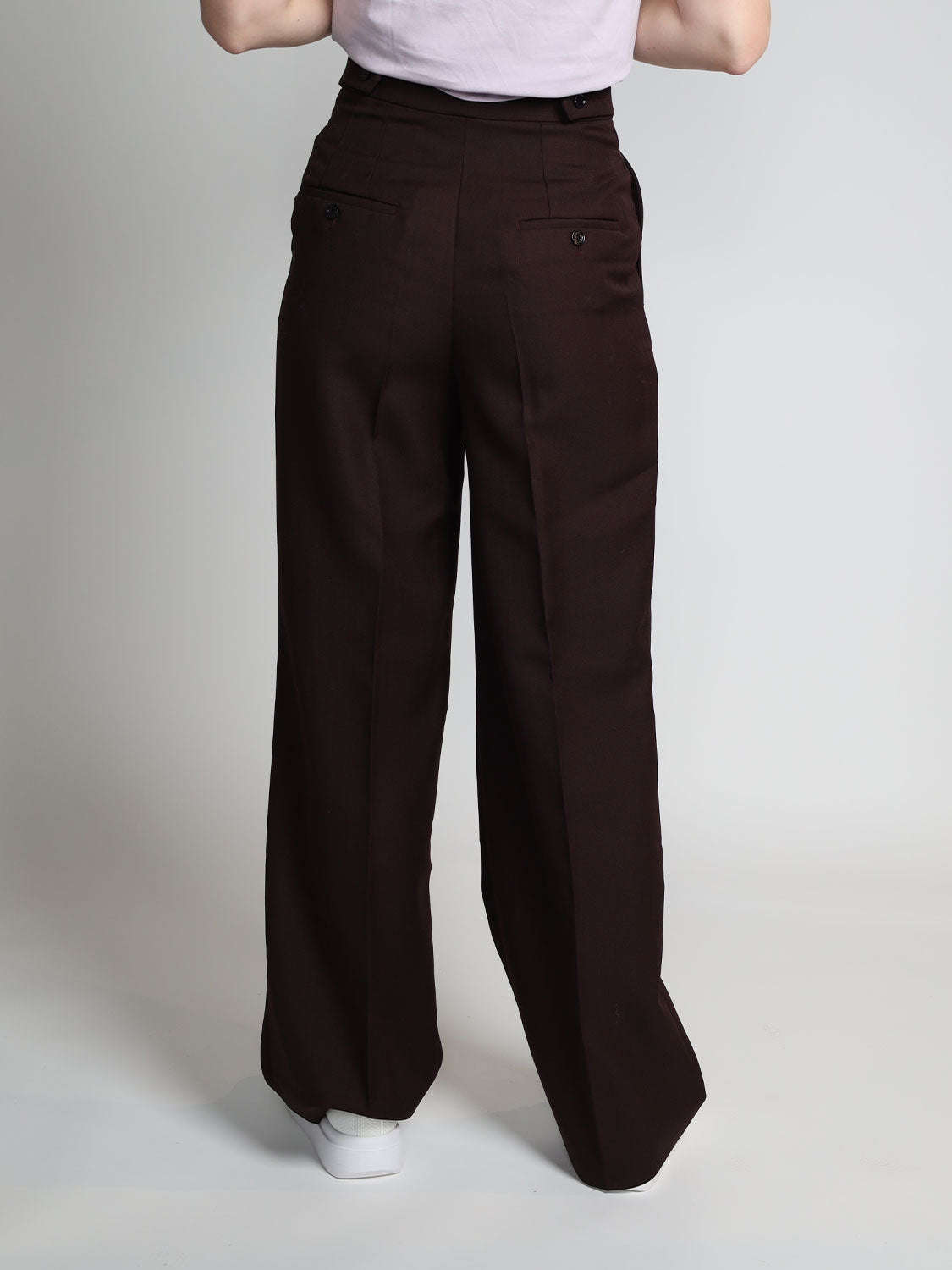 Anzughose mit weitem Bein