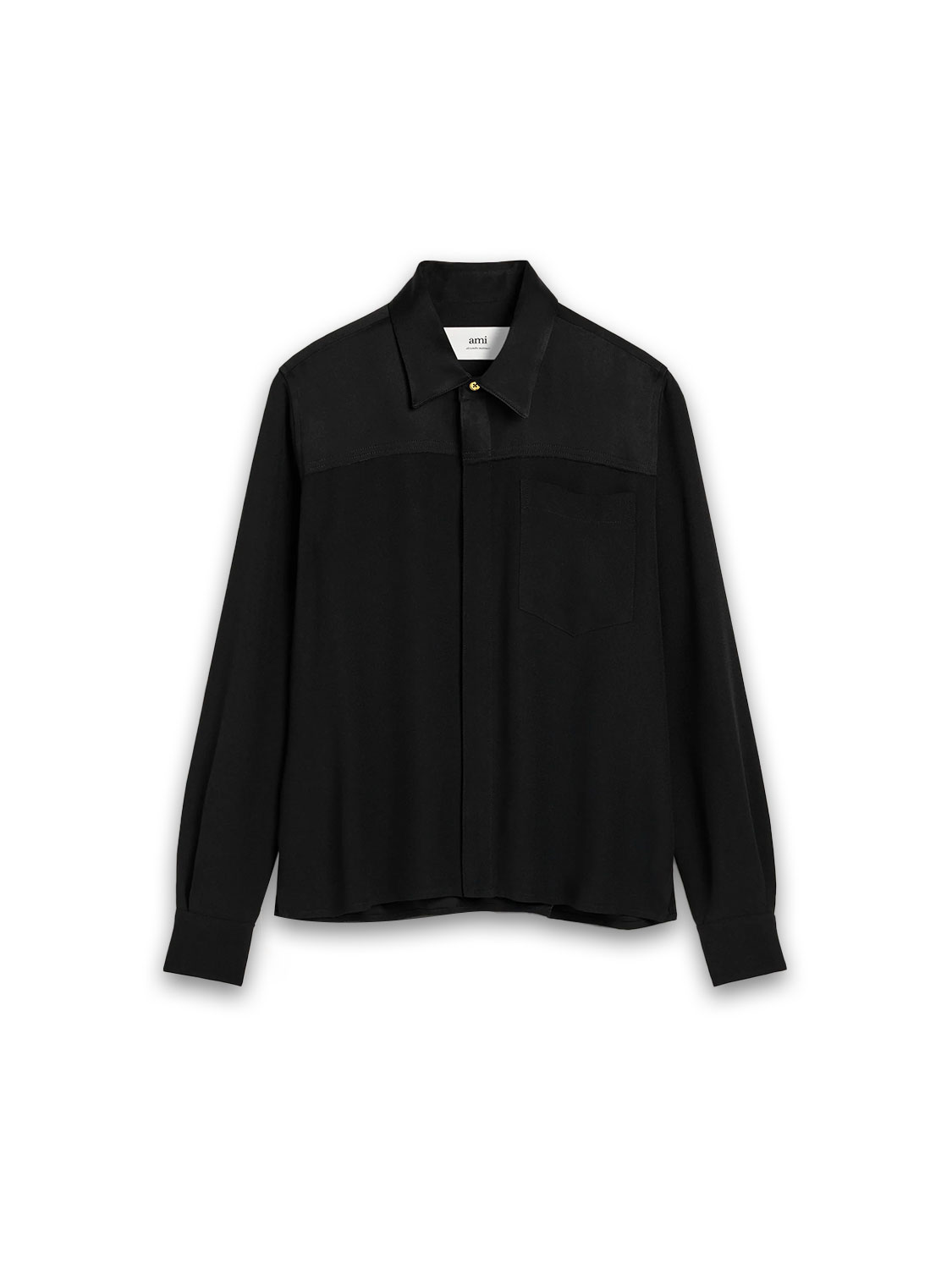 Bluse mit kontrastfarbenem Kragen