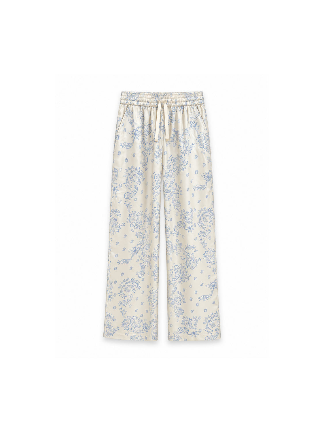 ANINE BING Maha Hose mit Paisleymuster und Bindeband – Vorderansicht