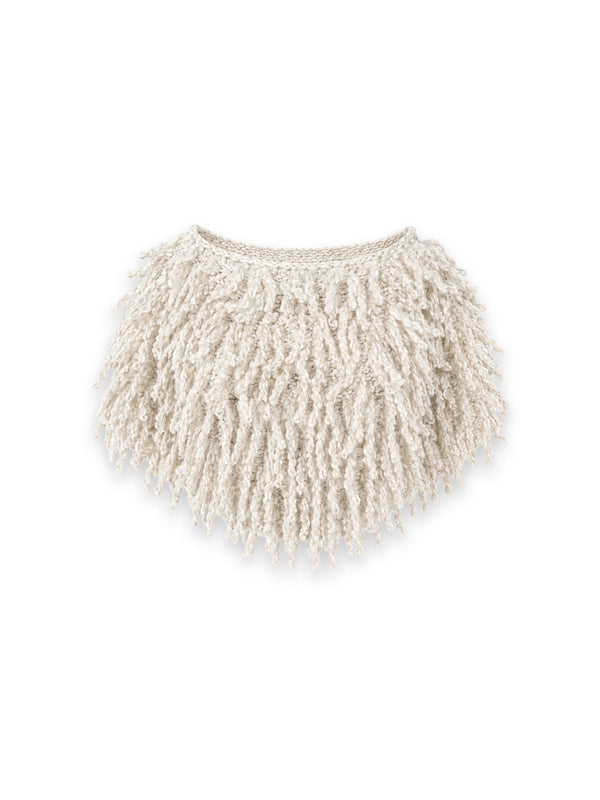 Finne Poncho – Pullover in Fransenoptik 