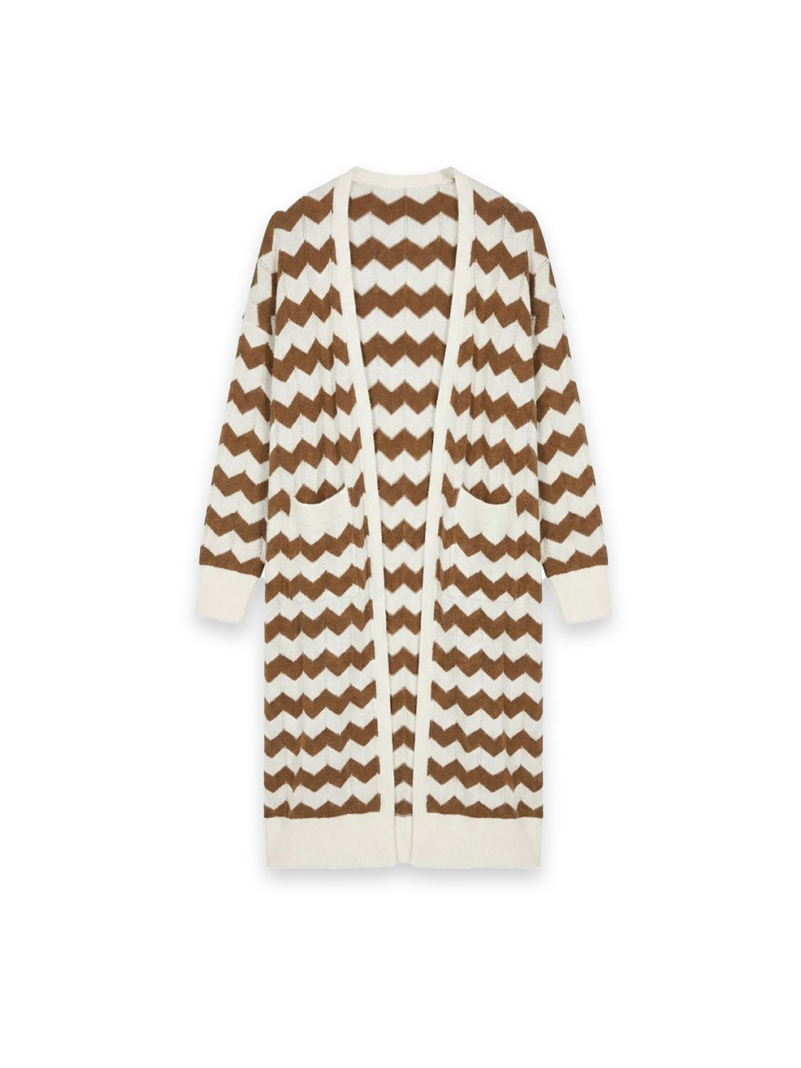 Zita - Gestreifter Cardigan aus Cashmere