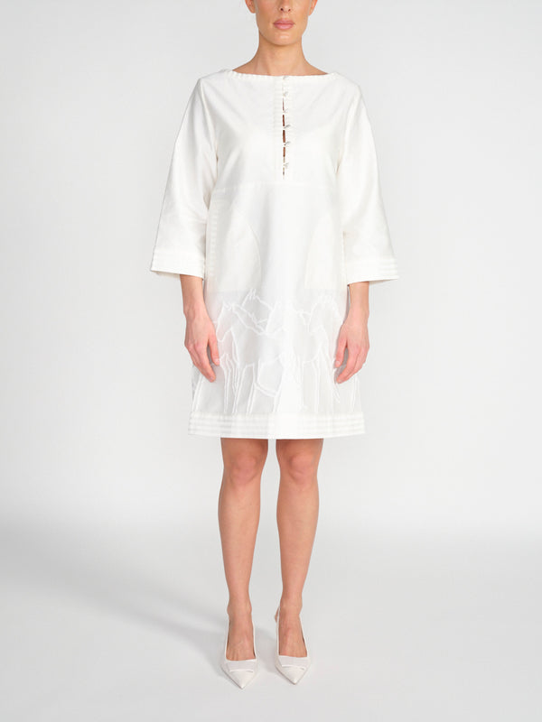 Joseline – Minikleid aus Baumwolle mit eingesticktem Detail