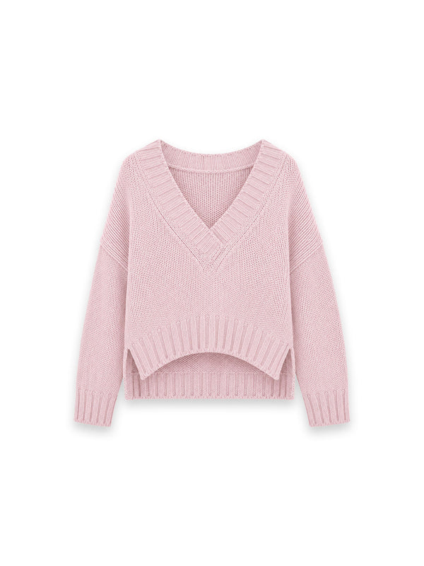 Pascal Pullover – Grobstrick V-Ausschnitt