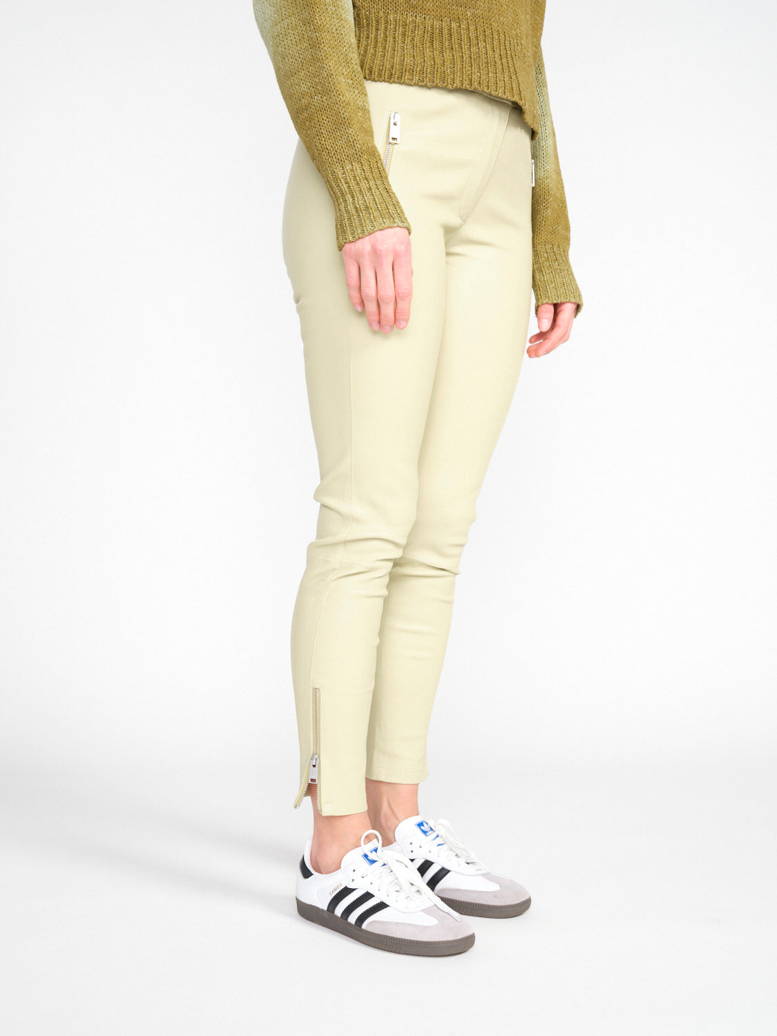 Cadiz – Stretchige Leder-Leggings aus glattem Lammleder