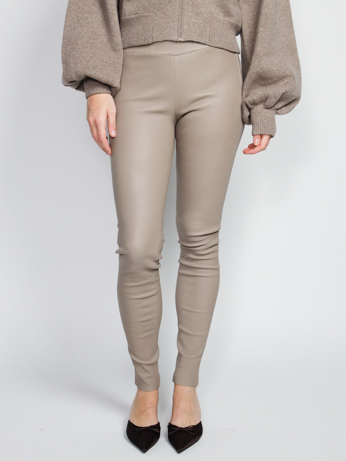 Roche Stretch Plonge – Leder Leggings