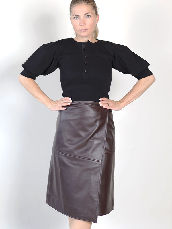 Isa – Wickelrock aus Leder