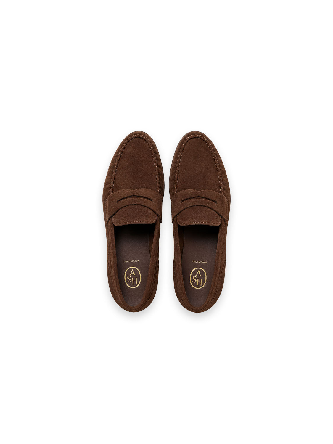 Loafer aus Veloursleder Spitz zulaufend