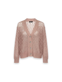 Grobstrick-Cardigan aus Cashmere-Seiden-Mix