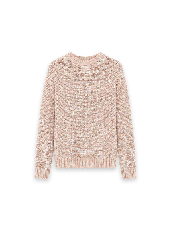Soft Touch Strickpullover aus feinem Strukturstrick mit luftiger Leichtigkeit