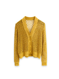 Grobstrick-Cardigan aus Cashmere-Seiden-Mix