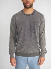 Girocollo – Leichter Baumwoll-Pullover mit Washed Effekten