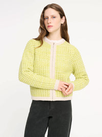 Crochet Knit Zipped Cardigan