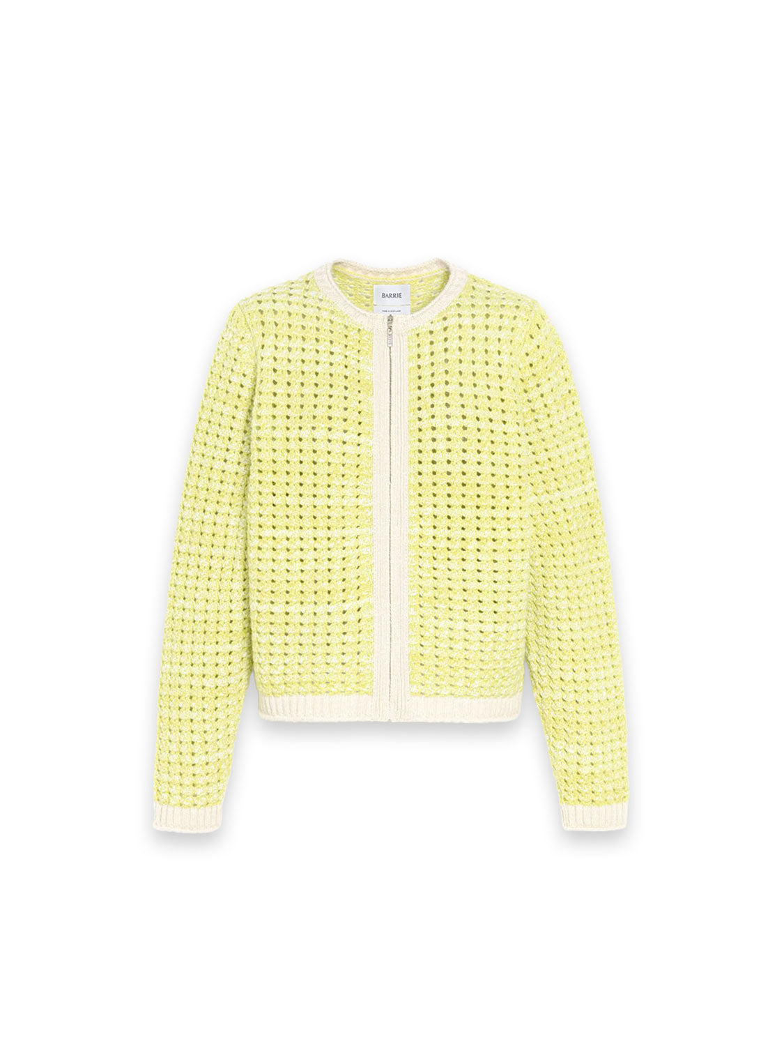 Crochet Knit Zipped Cardigan