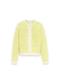 Crochet Knit Zipped Cardigan