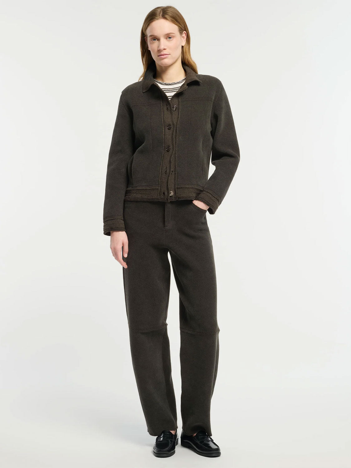 Hybrid Suede - Jacke aus Cashmere-Baumwoll-Mix