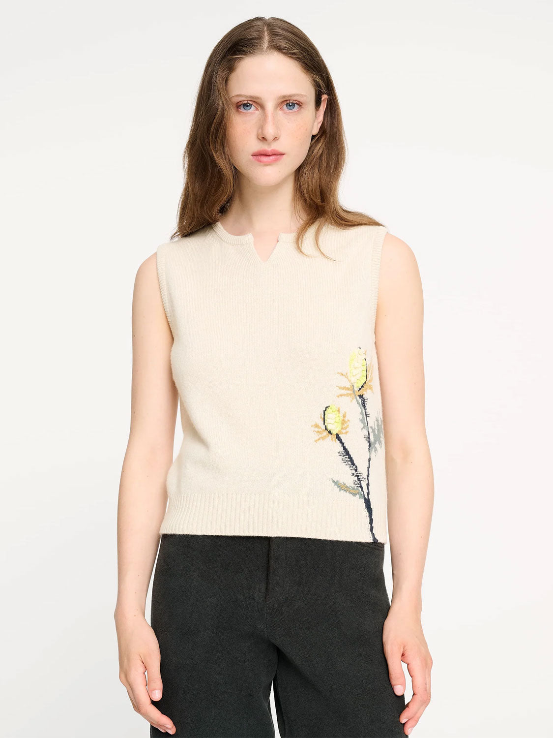 Scottish Flower Sleeveless Top