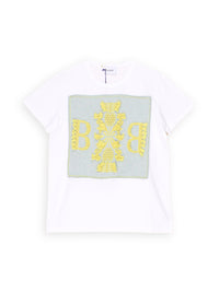 Thistle Logo Top – T-Shirt mit Kaschmir- Applikation