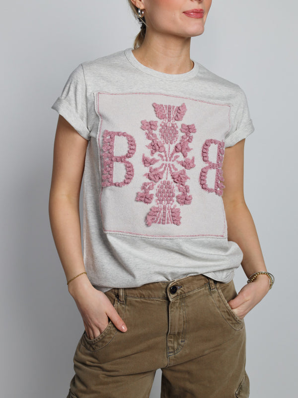 Thistle Logo – Shirt mit Cashmere Applikationen