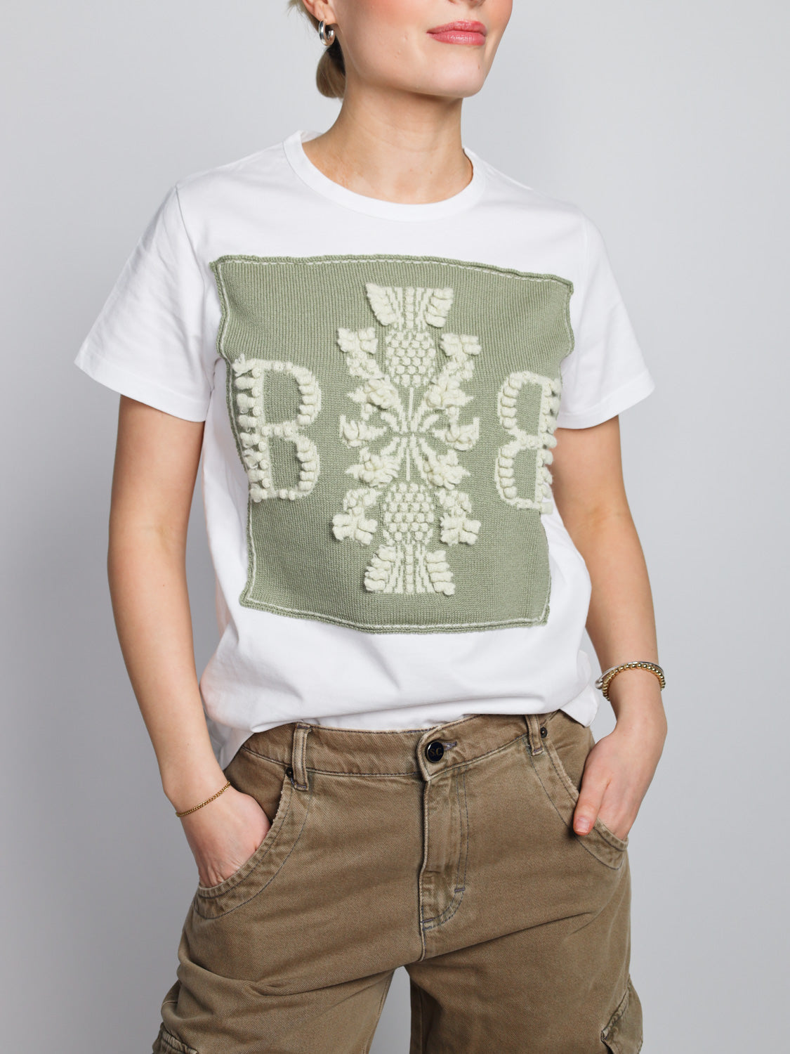 Thistle Logo – Shirt mit Cashmere Applikationen