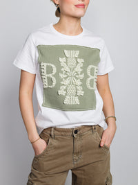 Thistle Logo – Shirt mit Cashmere Applikationen