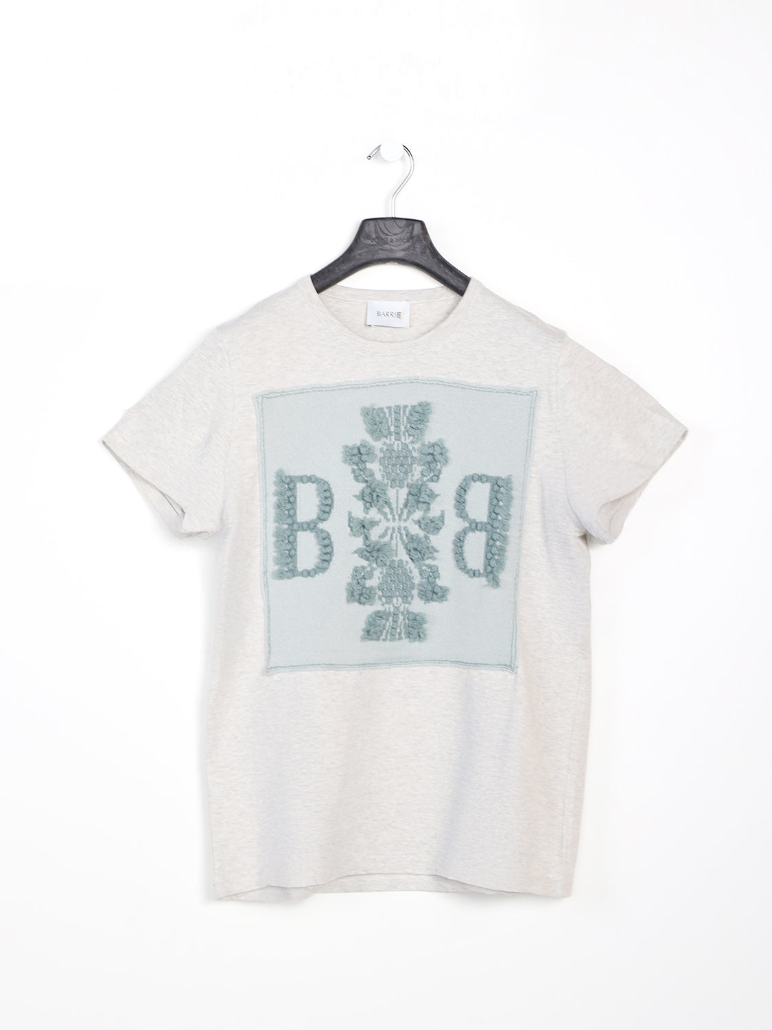 Baumwoll-T-Shirt mit Kaschmir-Applikation