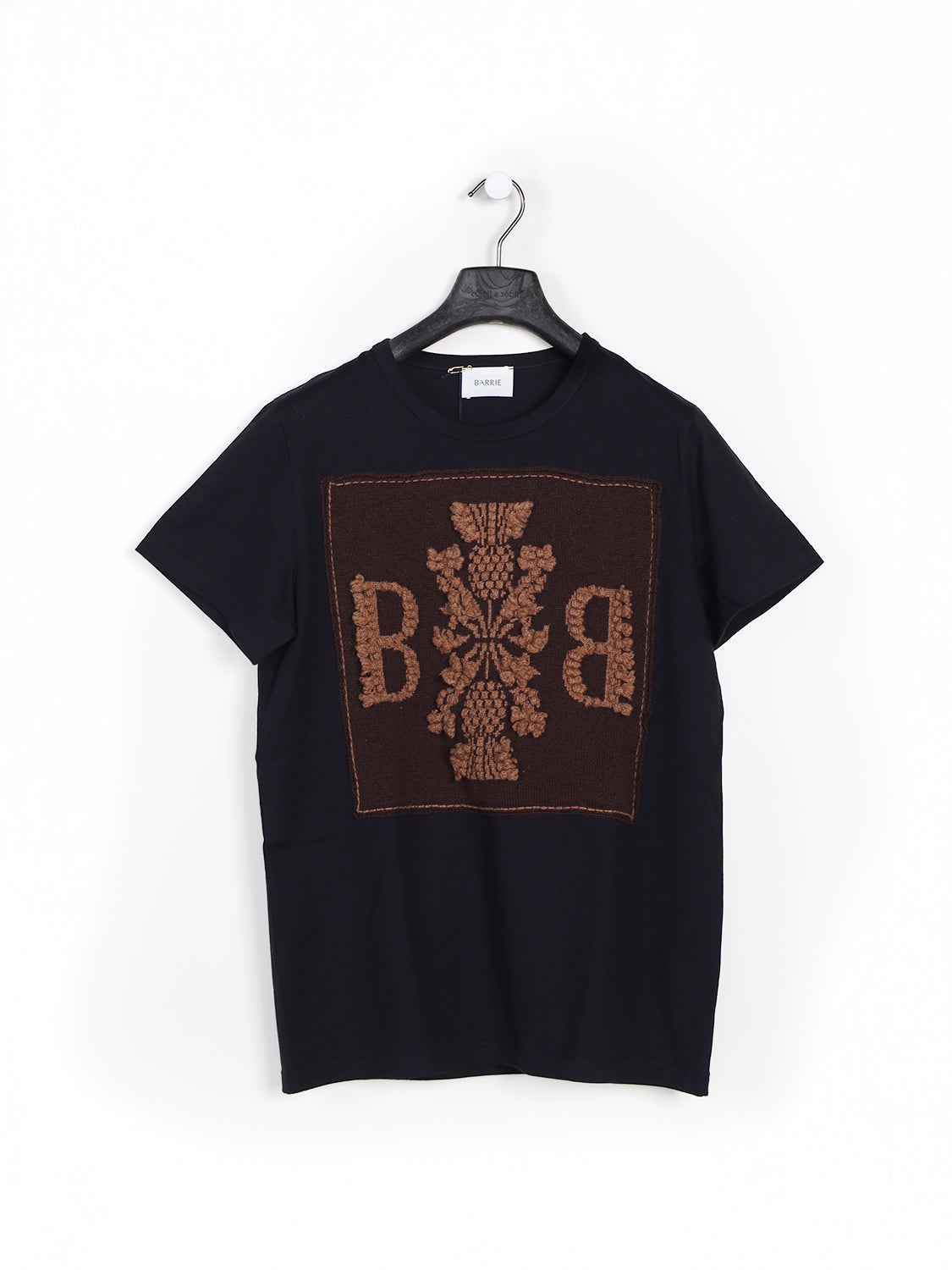 Baumwoll-T-Shirt mit Kaschmir-Applikation