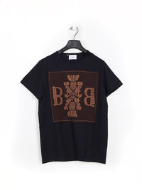 Baumwoll-T-Shirt mit Kaschmir-Applikation