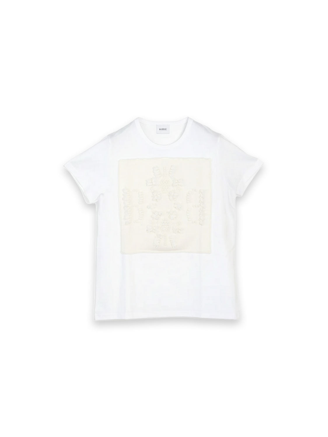 Baumwoll-T-Shirt mit Kaschmir-Applikation