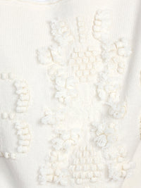 Baumwoll-T-Shirt mit Kaschmir-Applikation