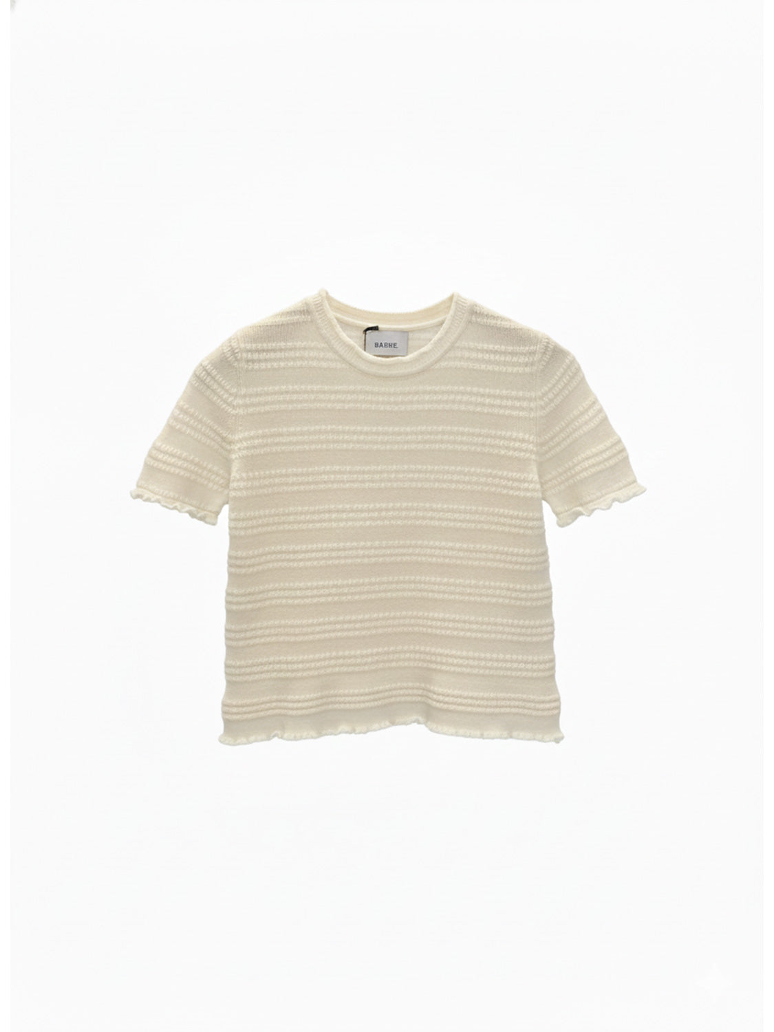 Rüschenshirt aus Cashmere-Baumwoll-Mix