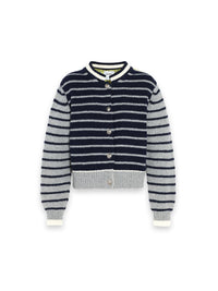 Strickjacke mit Klassisches Streifendesign