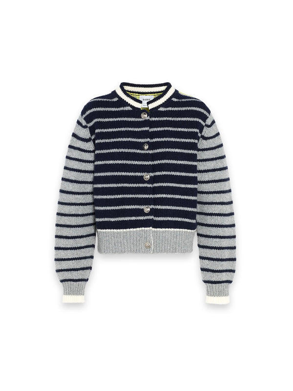 Strickjacke mit Klassisches Streifendesign