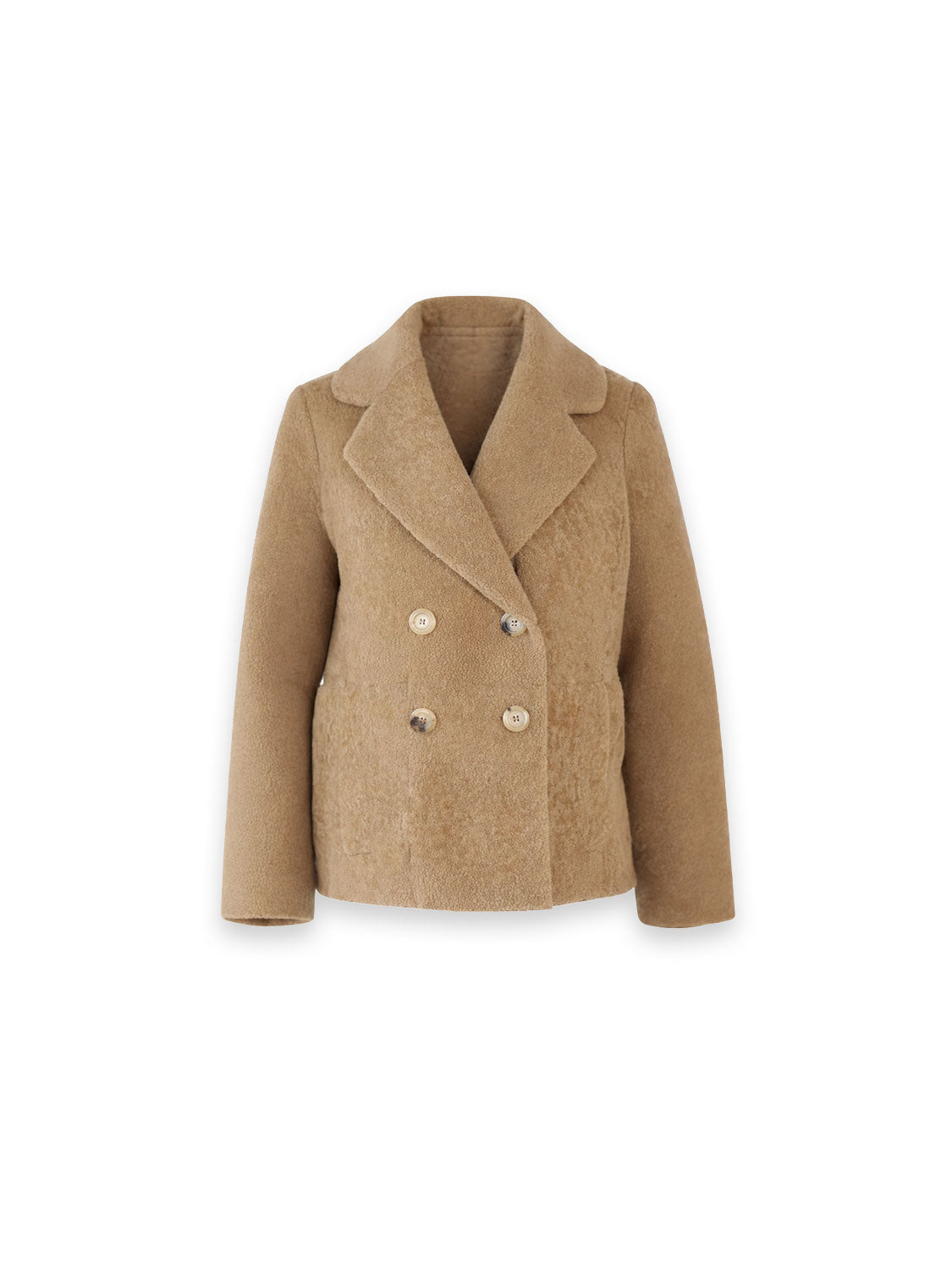 Kurzer Shearling-Mantel