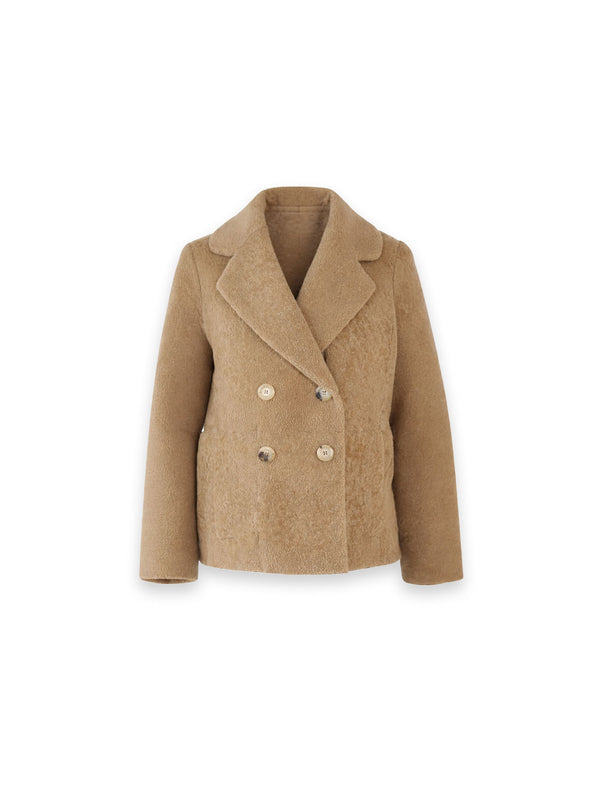 Kurzer Shearling-Mantel