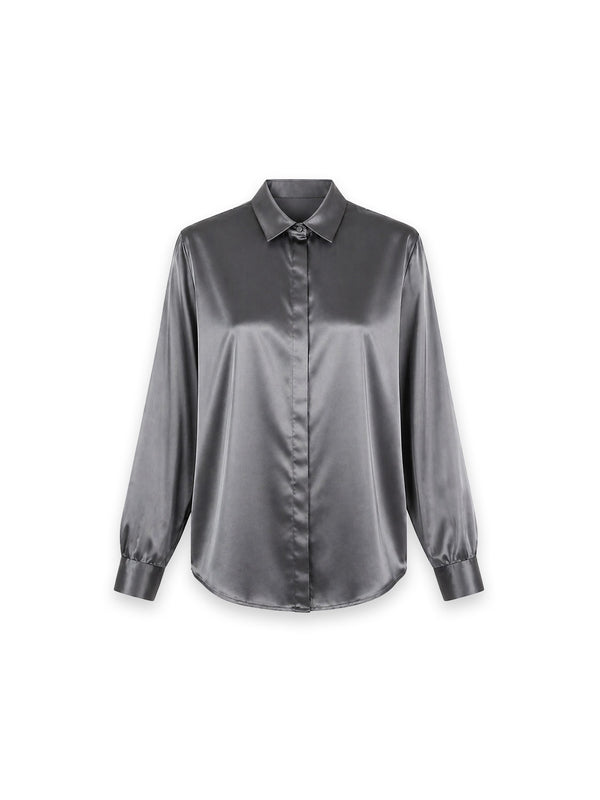 Bluse aus glänzender Seide