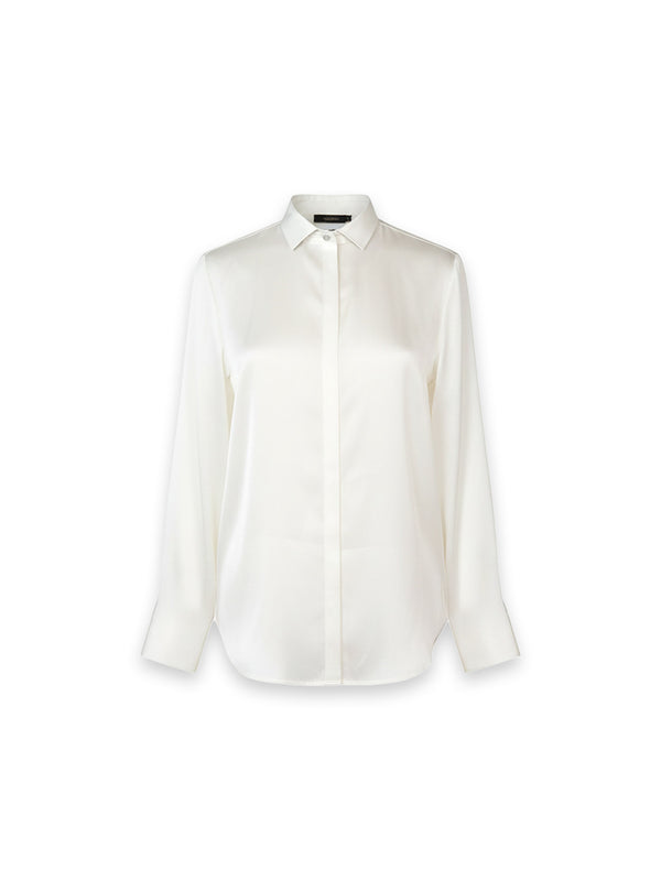 Bluse aus glänzender Seide