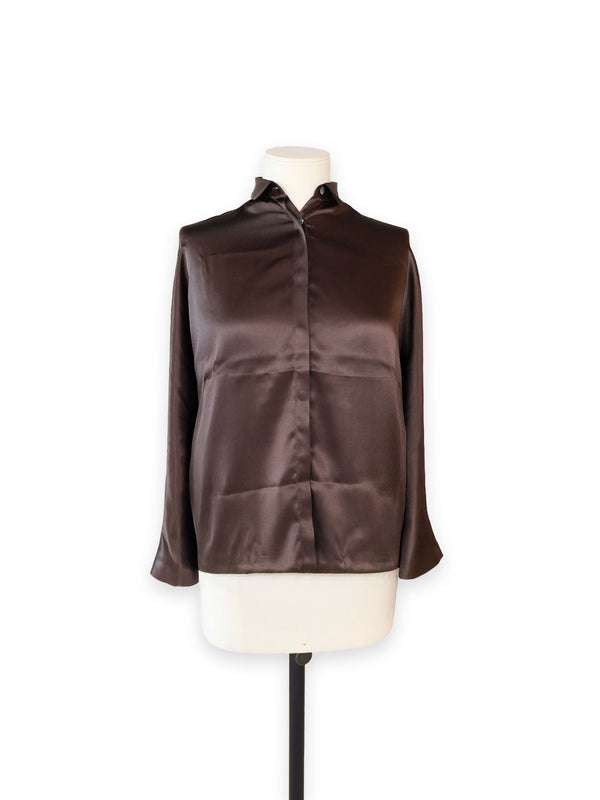 Bluse aus glänzender Seide