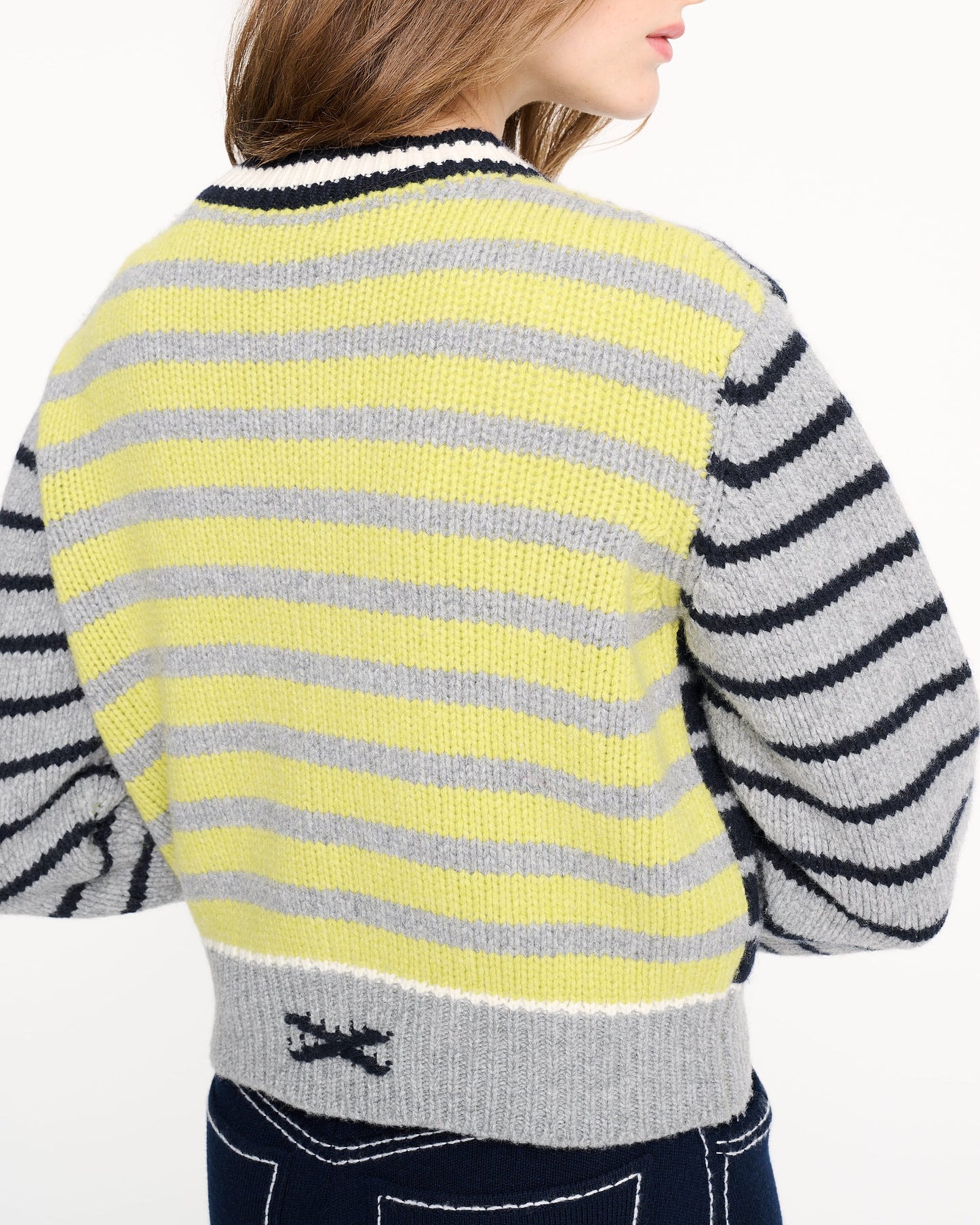 Strickjacke mit Klassisches Streifendesign