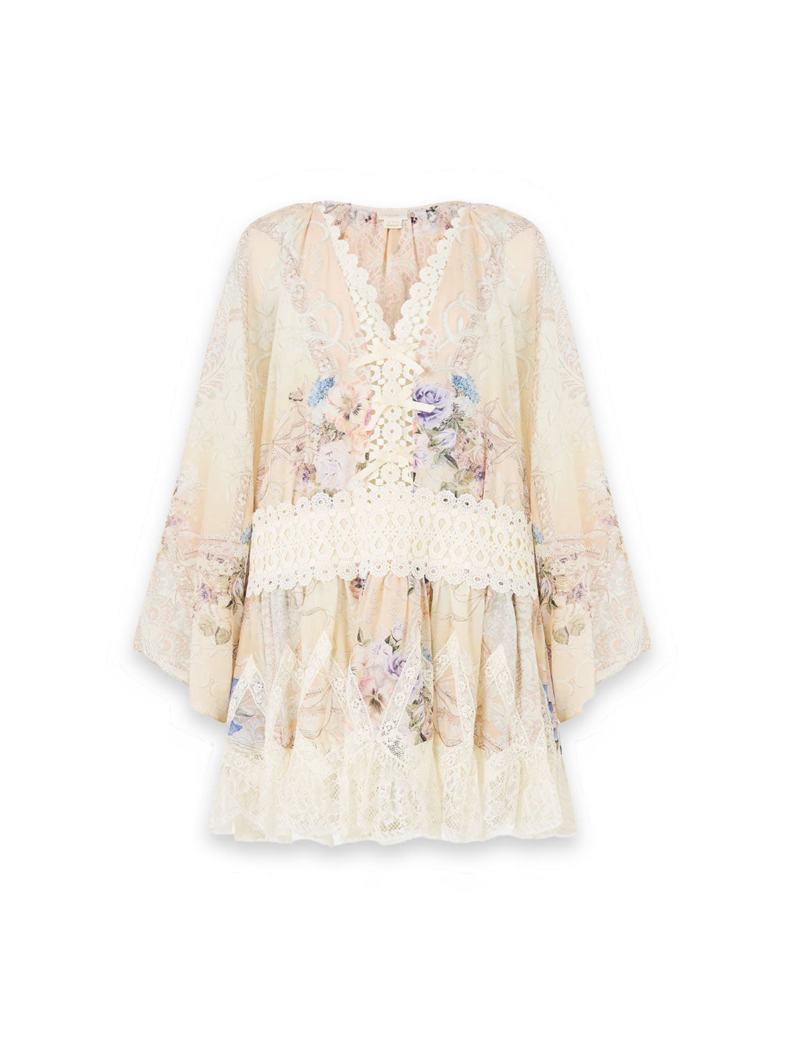 Laced with Love - Minikleid aus Seide