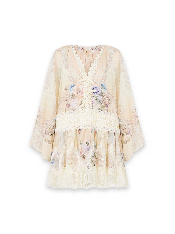 Laced with Love - Minikleid aus Seide