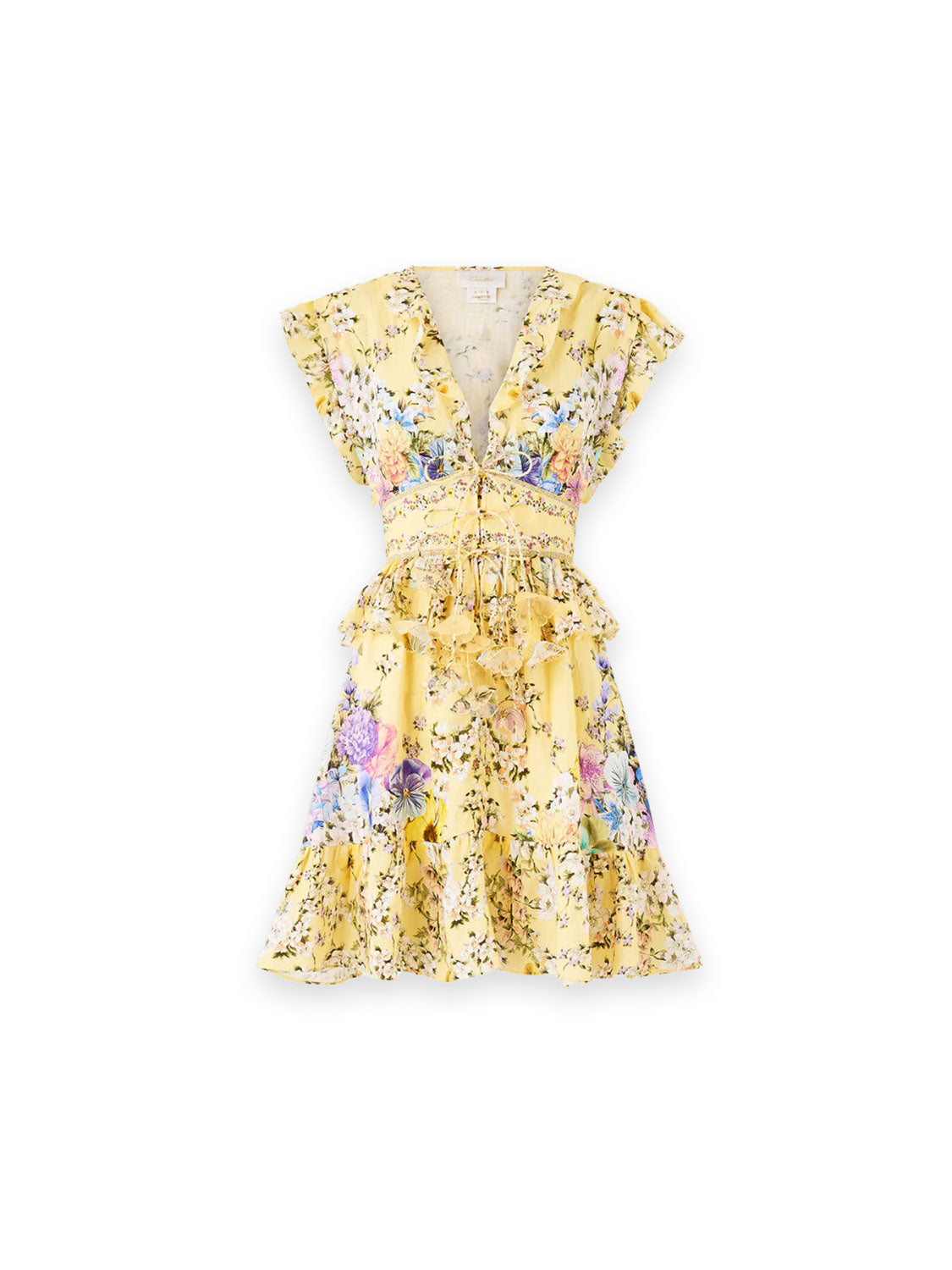 Tailliertes Minikleid mit Rüschendetails