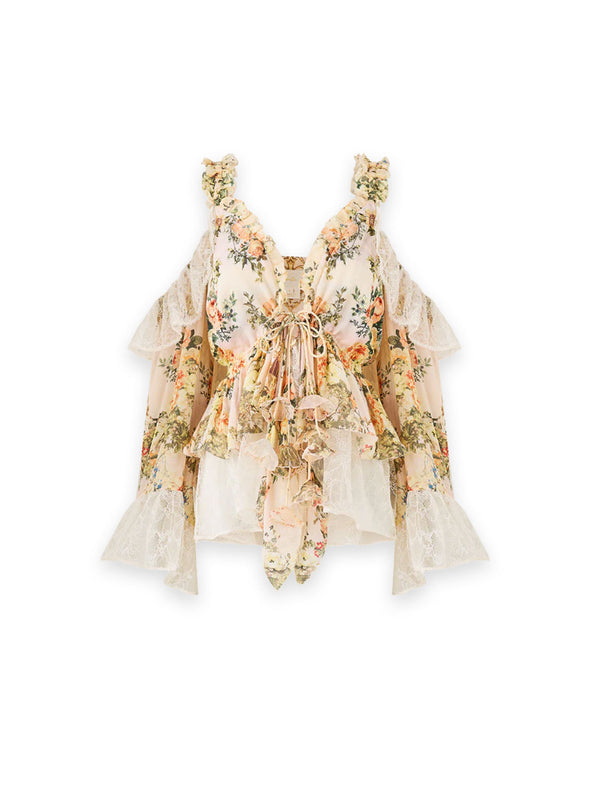 Twilight in Istanbul – Cold Shoulder Rüschenoberteil