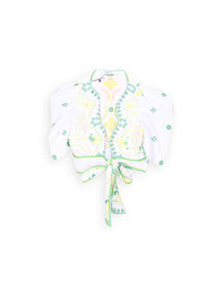 Cardigan mit floralem Loch Muster