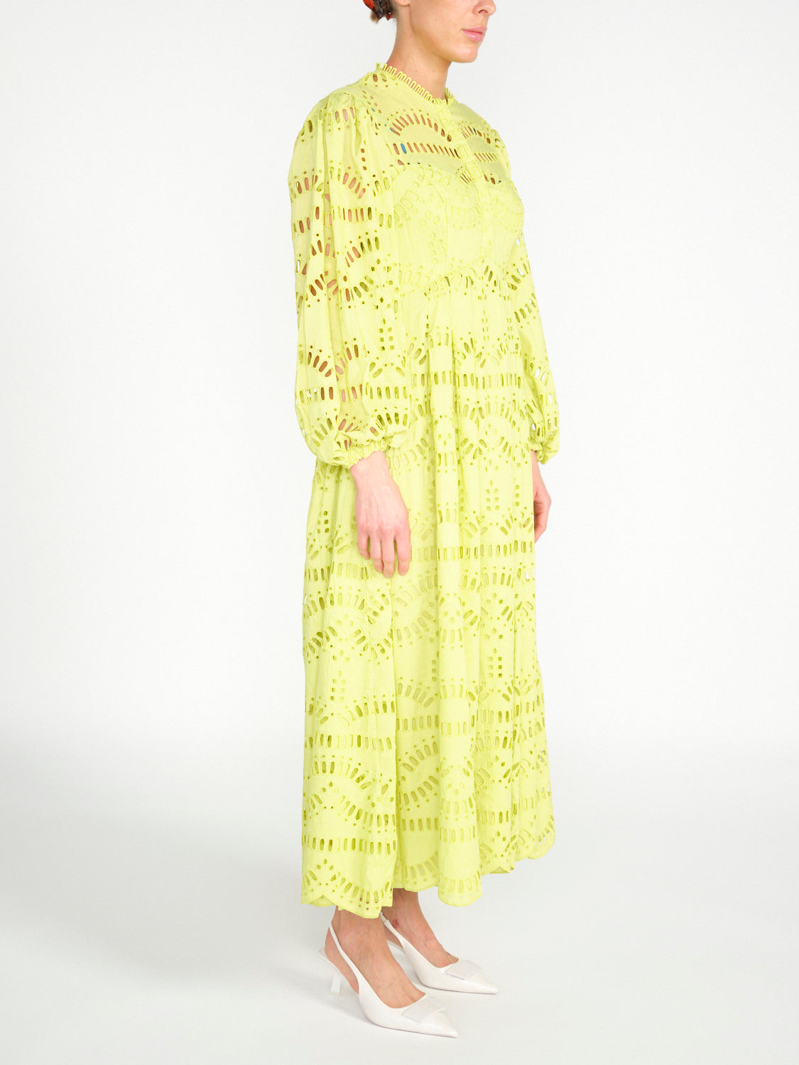 Maxikleid mit gesticktem Loch Muster