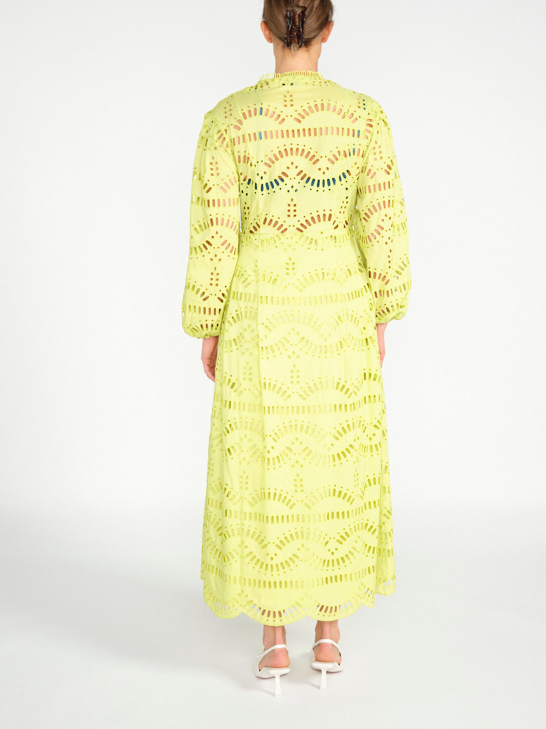 Maxikleid mit gesticktem Loch Muster