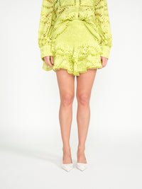 Minirock mit gesticktem Loch Muster