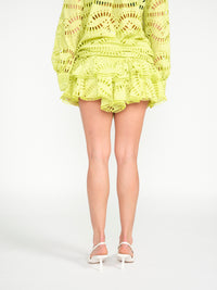 Minirock mit gesticktem Loch Muster