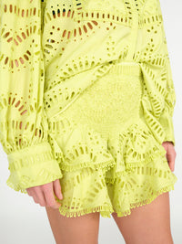 Minirock mit gesticktem Loch Muster