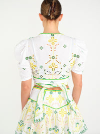 Cardigan mit floralem Loch Muster